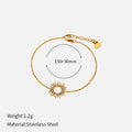 Sunflower Series women's jewellery set with geometric chain bracelet and necklace