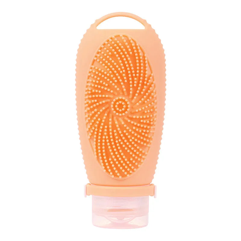 Silicone bath brush storage bottle in multiple colour options with 100ml capacity