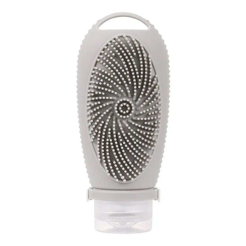 Silicone bath brush storage bottle in multiple colour options with 100ml capacity