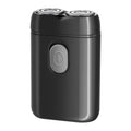 Rechargeable electric shaver with LCD display in black, liquid crystal black, and silver colour options