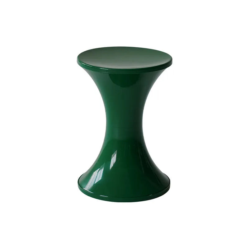 Plastic hourglass style shoe changing stool in available colours
