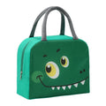 Cartoon insulated lunch box bag with animal designs and aluminium foil lining