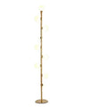 Modern minimalist floor lamp with wrought iron glass construction and adjustable lighting