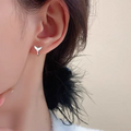 Women's fresh-style fishtail earrings in electroplated white gold or yellow gold colour