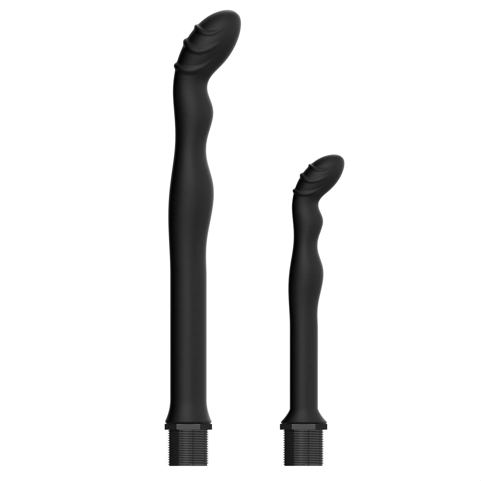 Black silicone enema hosepipe flusher for cleaning and personal hygiene