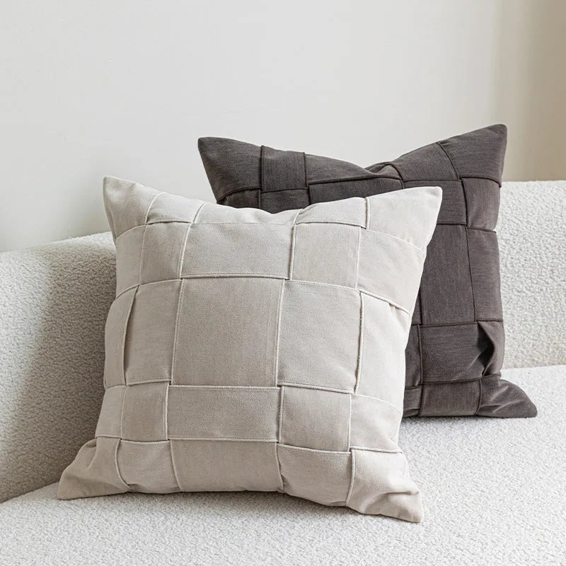 Square 50x50cm woven chenille decorative cushion in a choice of colours.