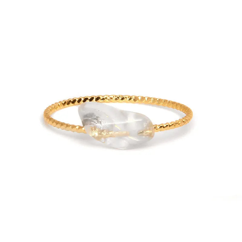 Geometric agate niche ring for women showing carved design detail in one of eight available colours