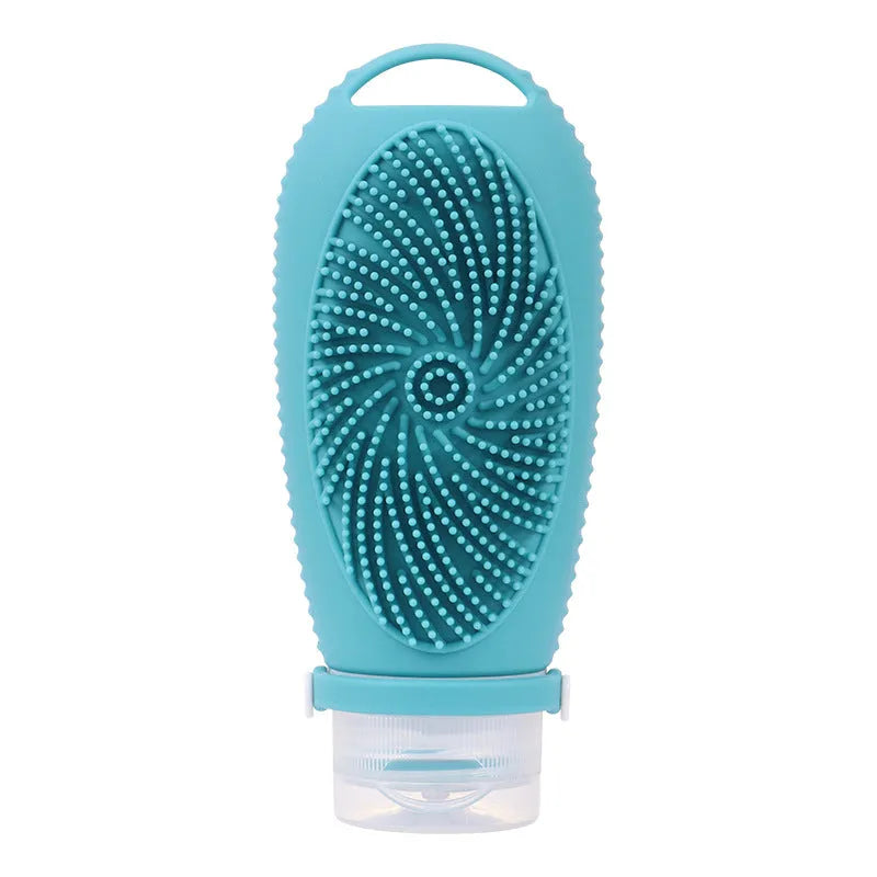 Silicone bath brush storage bottle in multiple colour options with 100ml capacity