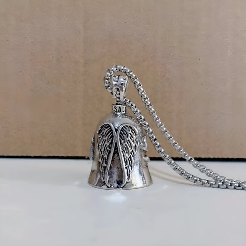 Vintage white angel wing feather necklace and keychain made from electroplated alloy.