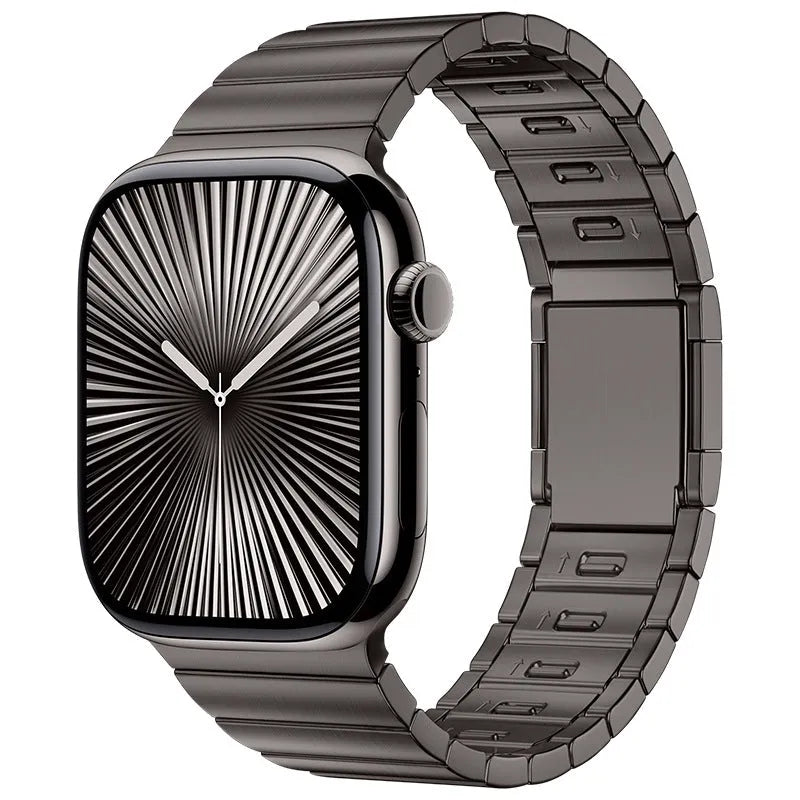 Stainless steel magnetic buckle watch strap for Apple watches in multiple colour options