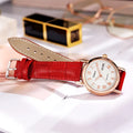 Automatic women's watch with steel bracelet and white dial, 12mm thick case