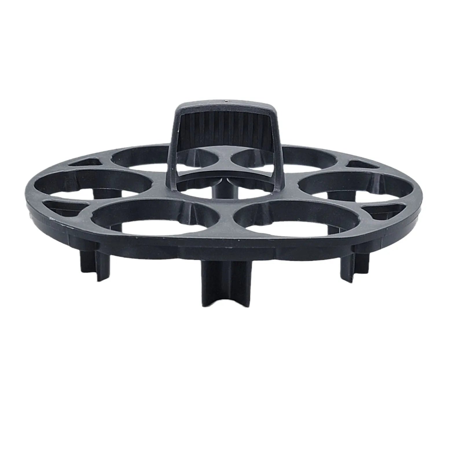 Black plastic egg holder cooking basket with retainer design for organised egg storage