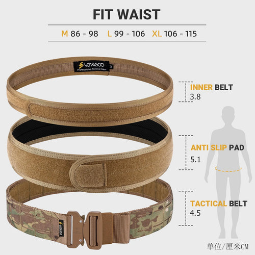 2-inch tactical belt with alloy automatic buckle in CP camouflage colour