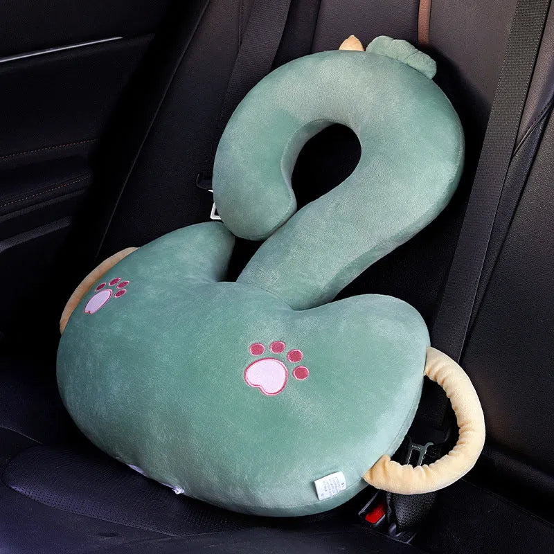 Cartoon animal cushion pillow with question mark hug design for cars, 65x65cm square size