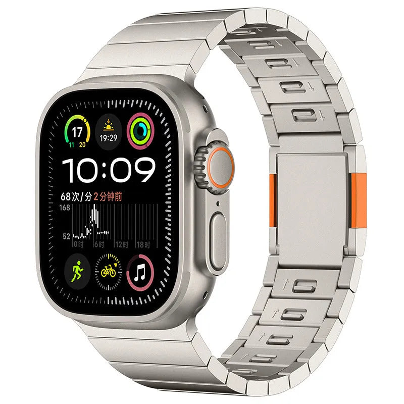 Stainless steel magnetic buckle watch strap for Apple watches in multiple colour options