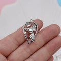 Alloy magpie bird pendant with electroplated finish for DIY jewellery making