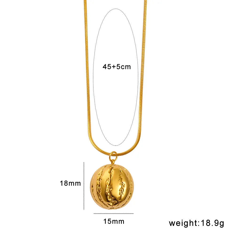 Women's fruit pendant necklace with stainless steel chain and apple, grape, watermelon, pineapple, strawberry, or banana alloy charm