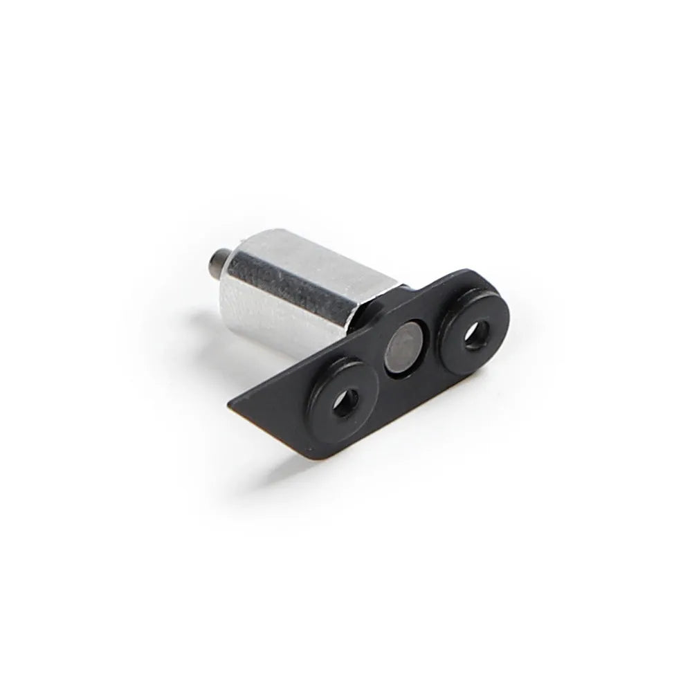Metal drone rotating shaft set showing front spindle and left/right rear axles for quadcopter repairs