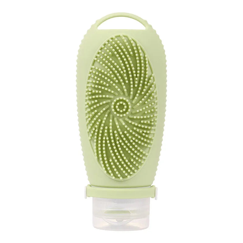 Silicone bath brush storage bottle in multiple colour options with 100ml capacity