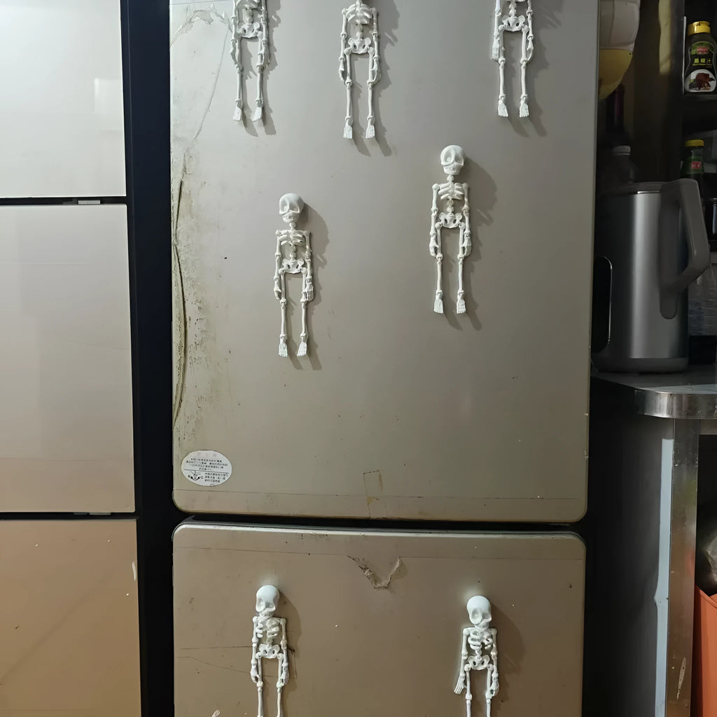 3D printed skull refrigerator magnet Halloween decoration in multiple colour options
