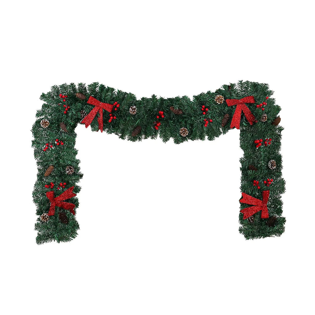 Rattan pine cone bow Christmas decorative showcase with European style modern art design