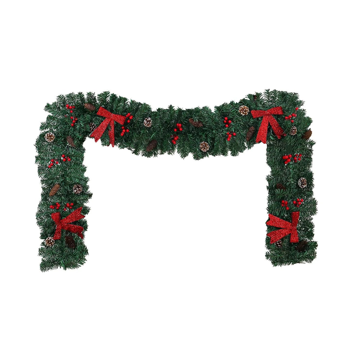 Rattan pine cone bow Christmas decorative showcase with European style modern art design