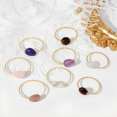 Geometric agate niche ring for women showing carved design detail in one of eight available colours