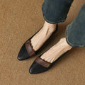 Women's pointed toe flat shoes with sequins in beige, artificial PU upper, rubber sole, size 35-41