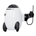 White baby stroller shaking device with Bluetooth connectivity measuring 12x9.3x8cm