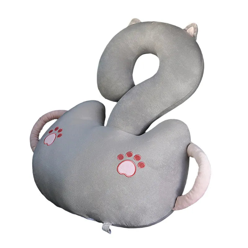 Cartoon animal cushion pillow with question mark hug design for cars, 65x65cm square size