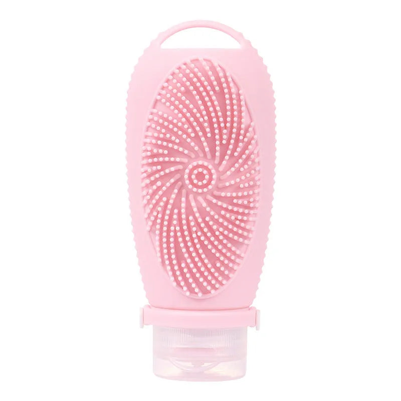 Silicone bath brush storage bottle in multiple colour options with 100ml capacity