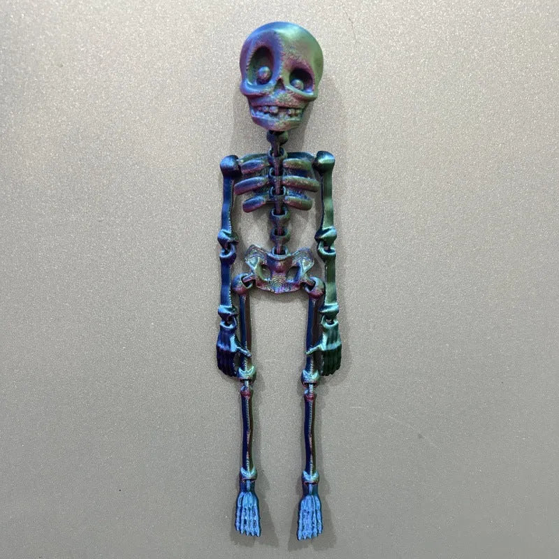 3D printed skull refrigerator magnet Halloween decoration in multiple colour options