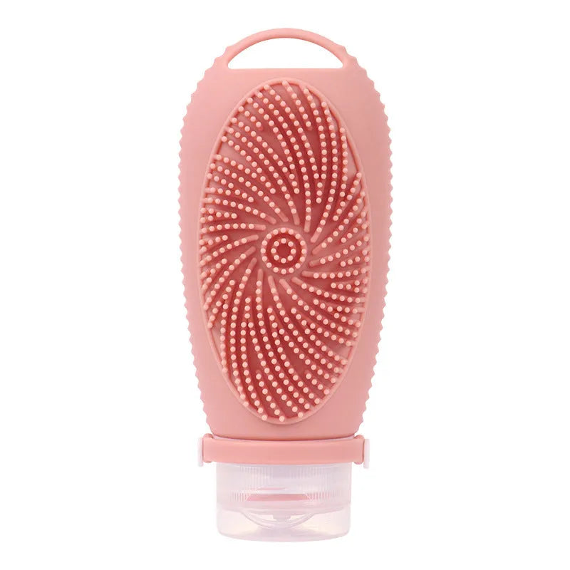 Silicone bath brush storage bottle in multiple colour options with 100ml capacity