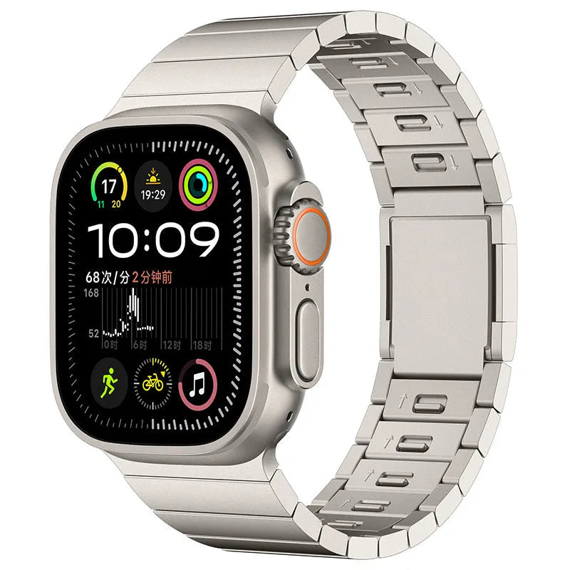 Stainless steel magnetic buckle watch strap for Apple watches in multiple colour options
