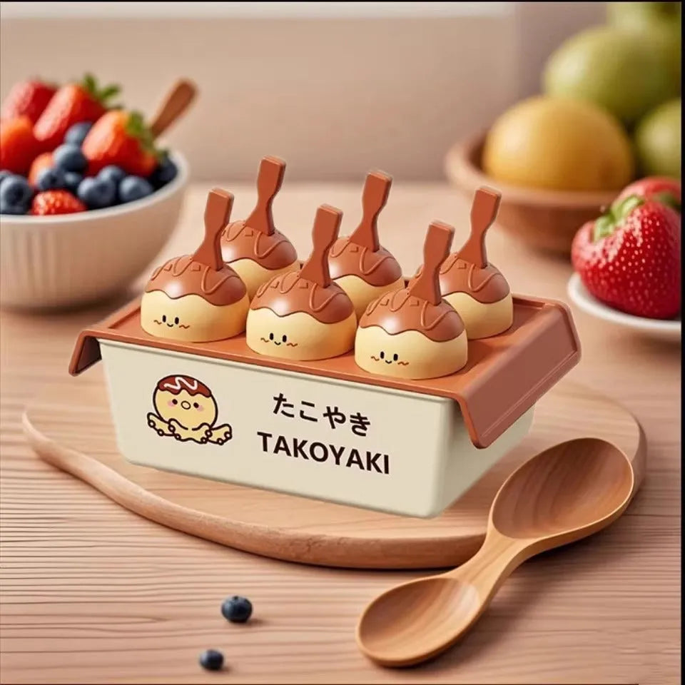 Plastic octopus balls ice cream mould for making takoyaki-style frozen desserts