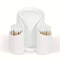 Modern simple plastic dental floss storage box in pink, white, blue, and black solid colour options.