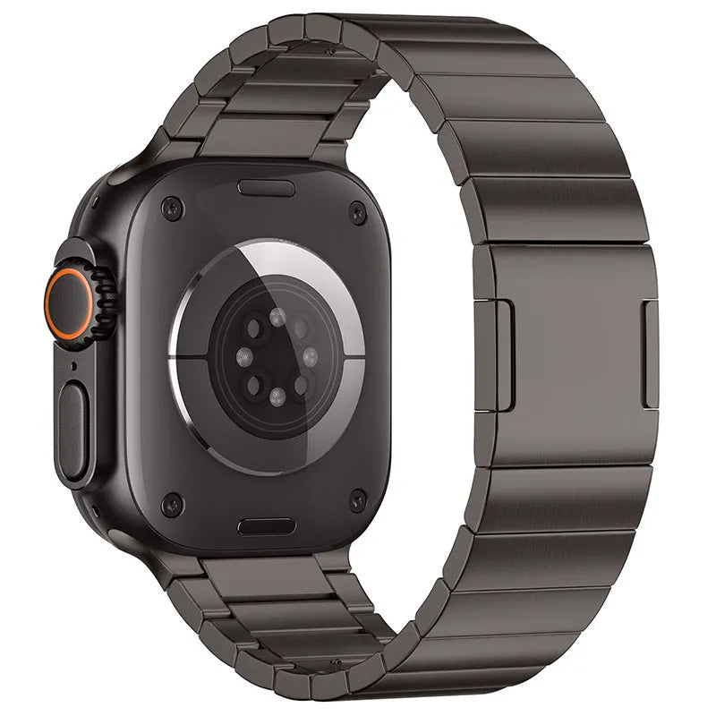Stainless steel magnetic buckle watch strap for Apple watches in multiple colour options