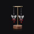Silver adjustable bat nipple clamp with ruby clip design for intimate jewellery