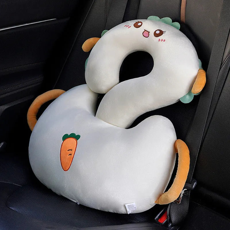 Cartoon animal cushion pillow with question mark hug design for cars, 65x65cm square size