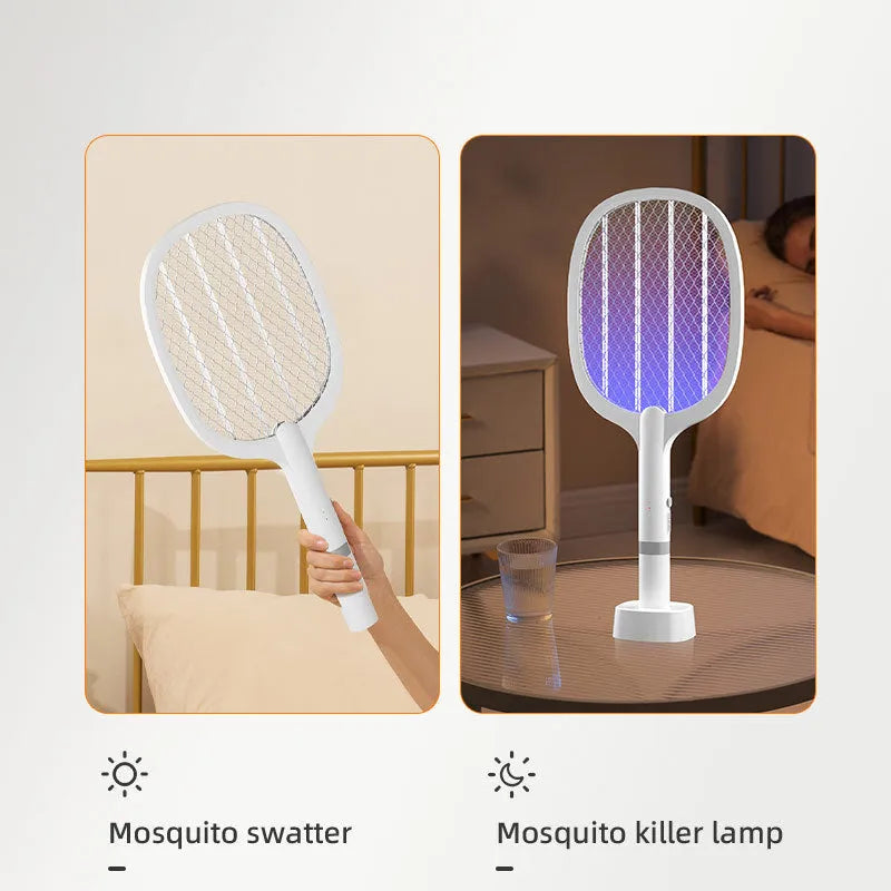 Rechargeable electric mosquito swatter for 11-20 square metre household insect control