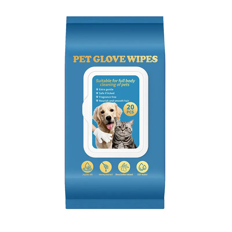 Pack of pet disposable gloves for cat bath and cleaning tasks