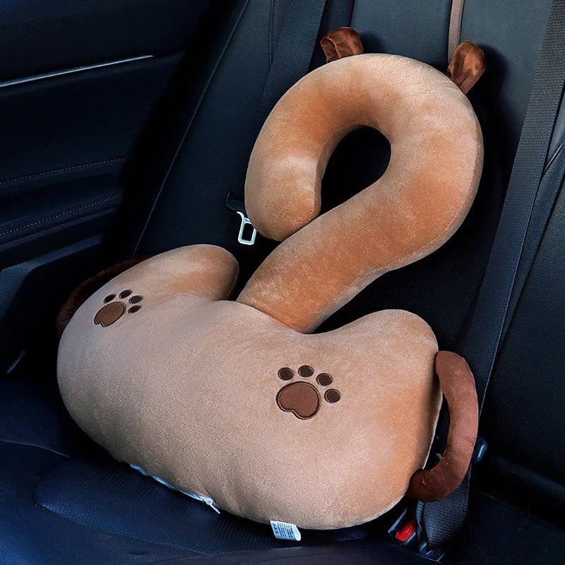 Cartoon animal cushion pillow with question mark hug design for cars, 65x65cm square size