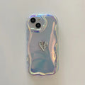 Colourful laser gradient TPU drop-resistant protective phone case for iPhone 12 13 14 in purple