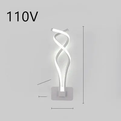 Nordic minimalist LED wall lamp in black or white with silicone shade for bedroom bedside lighting