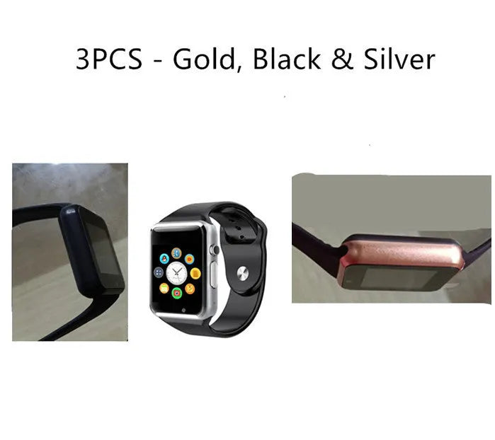 Android smart watch with 1.54-inch screen, GSM phone and camera functions in multiple colour options