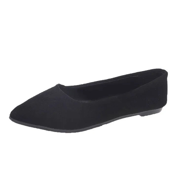 Women's leopard print flat pumps with pointed toe and low heel in three colour options