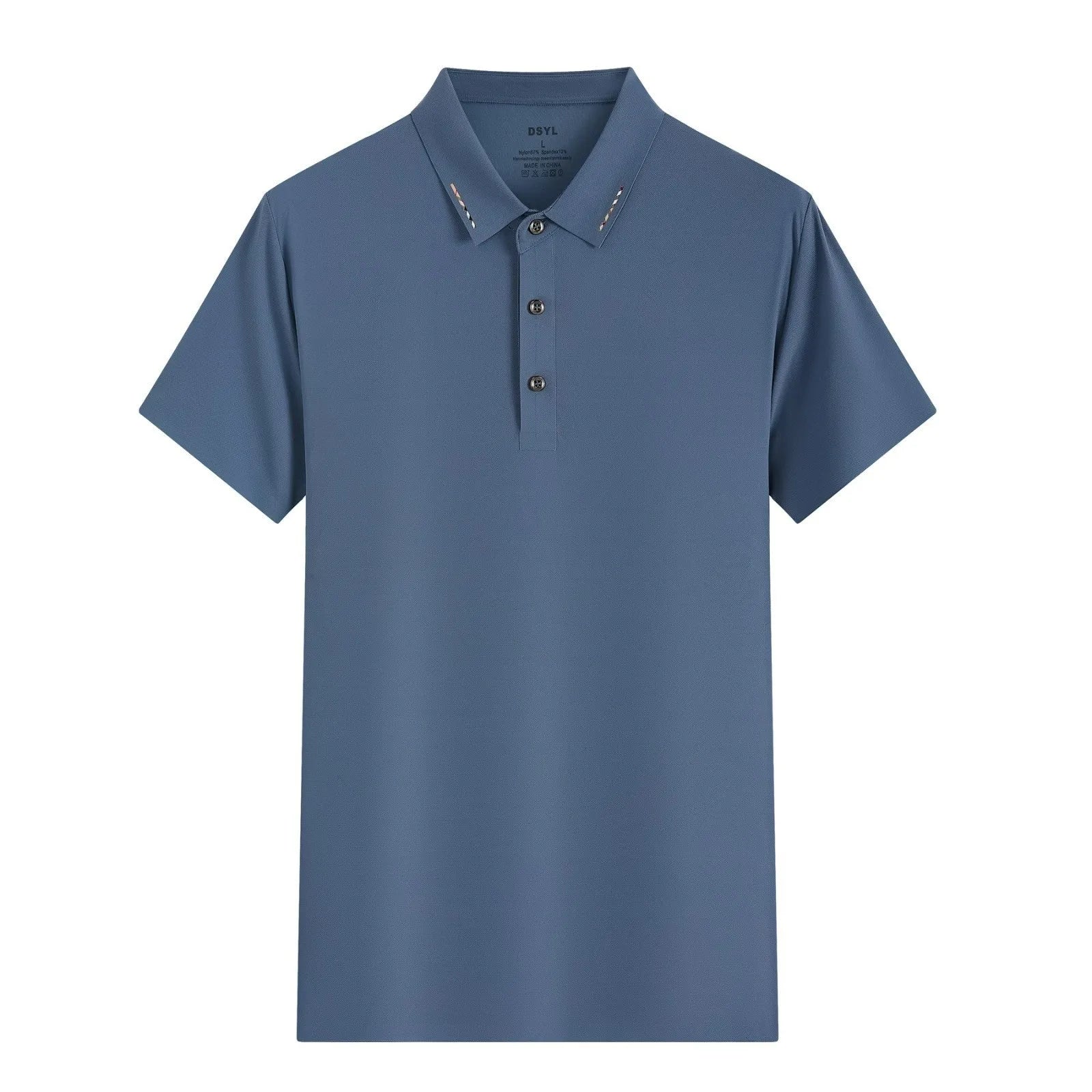 Solid colour unisex ice silk short sleeve cotton business polo shirt in bean green