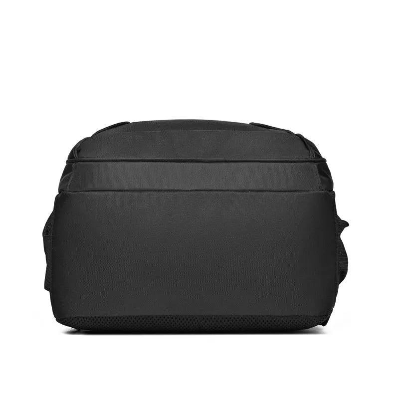 New large capacity Oxford cloth backpack for high school students in black with curved shoulder straps
