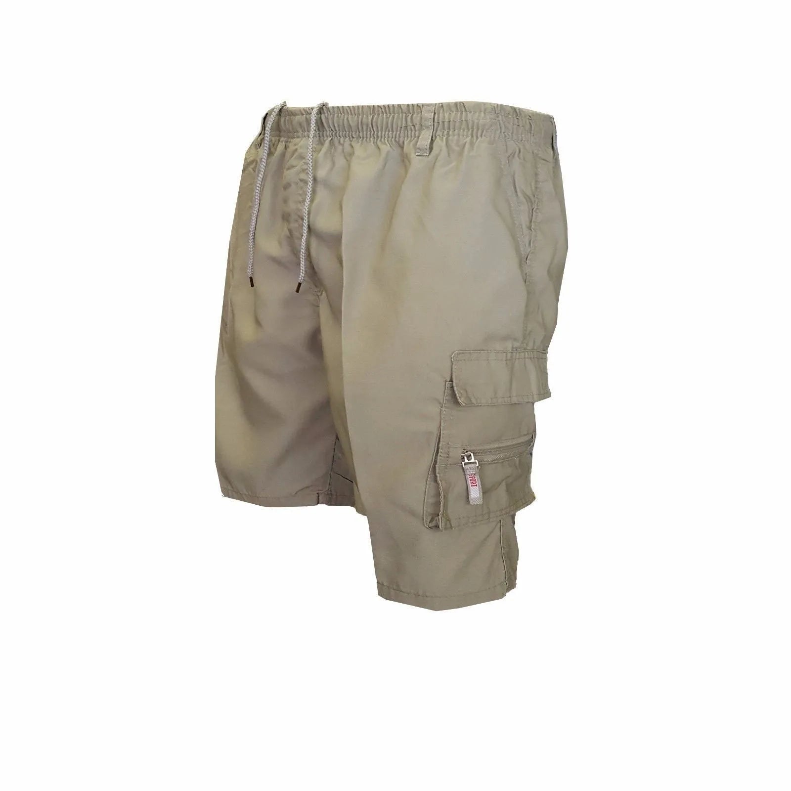 Men's cotton casual shorts with multiple pockets and drawstring waist in various colours