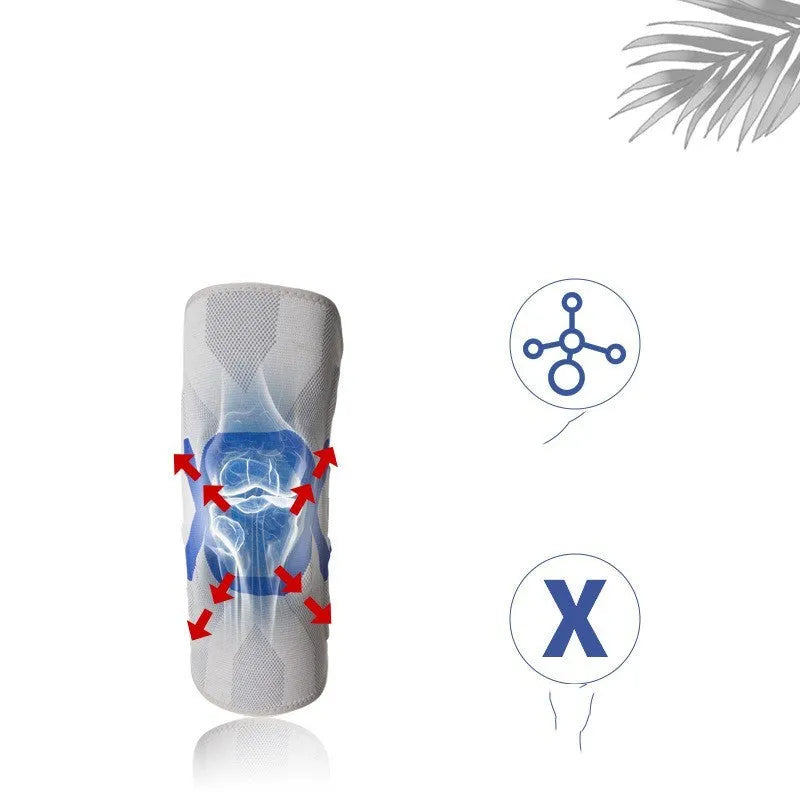 Men's silicone knee pad for sports protection in a two-tone colour option.